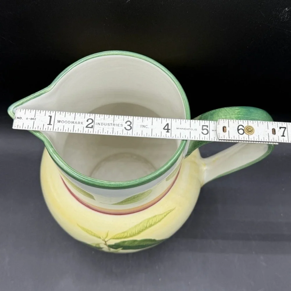 Villeroy & Boch French Country Pitcher Large Yellow Green Cottage Boho